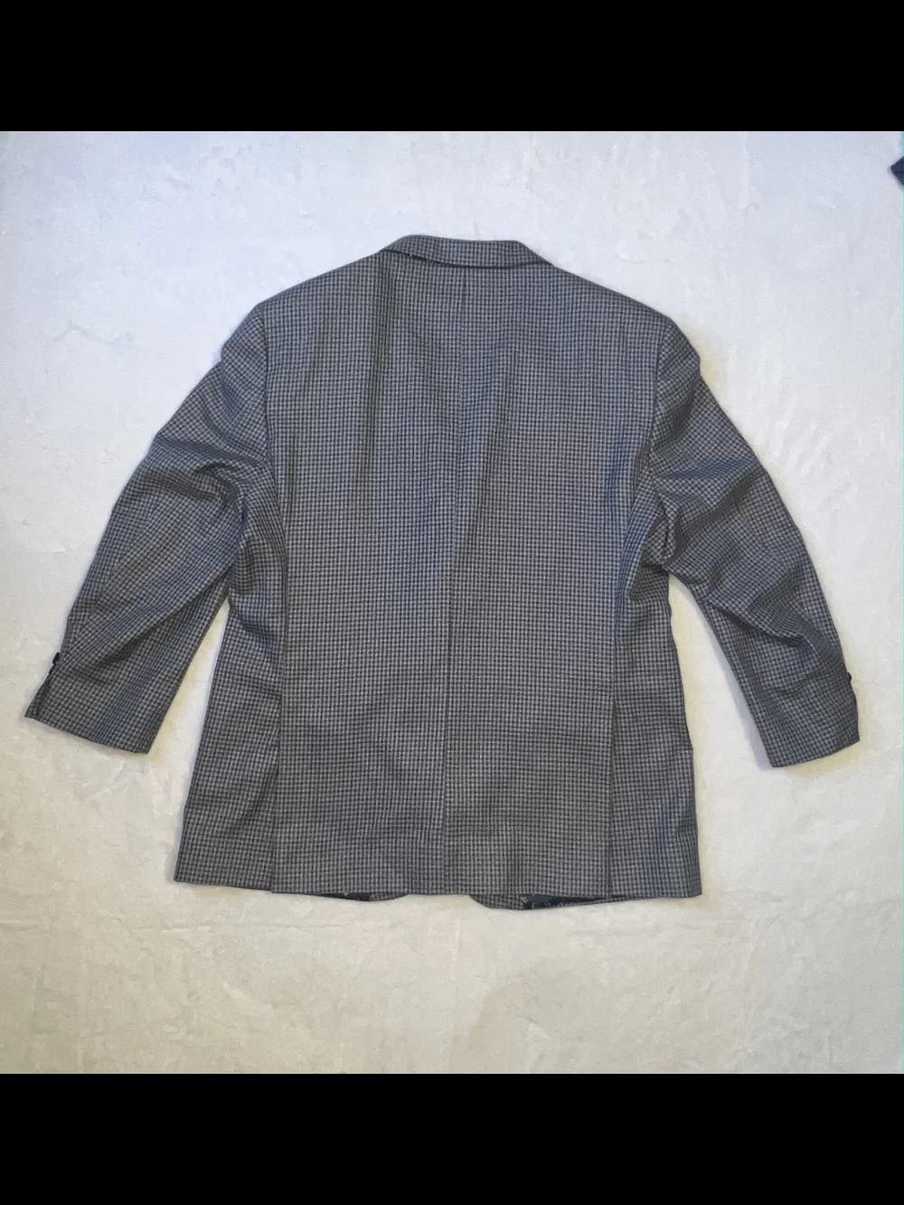 Alan Flusser Navy and White Houndstooth‎ Blazer Sport Coat